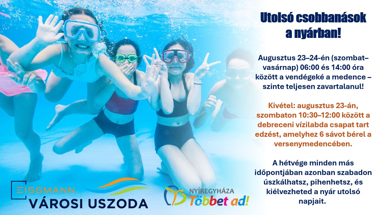 Last splashes of summer – August 23–24 at the Eissmann Municipal Swimming Pool