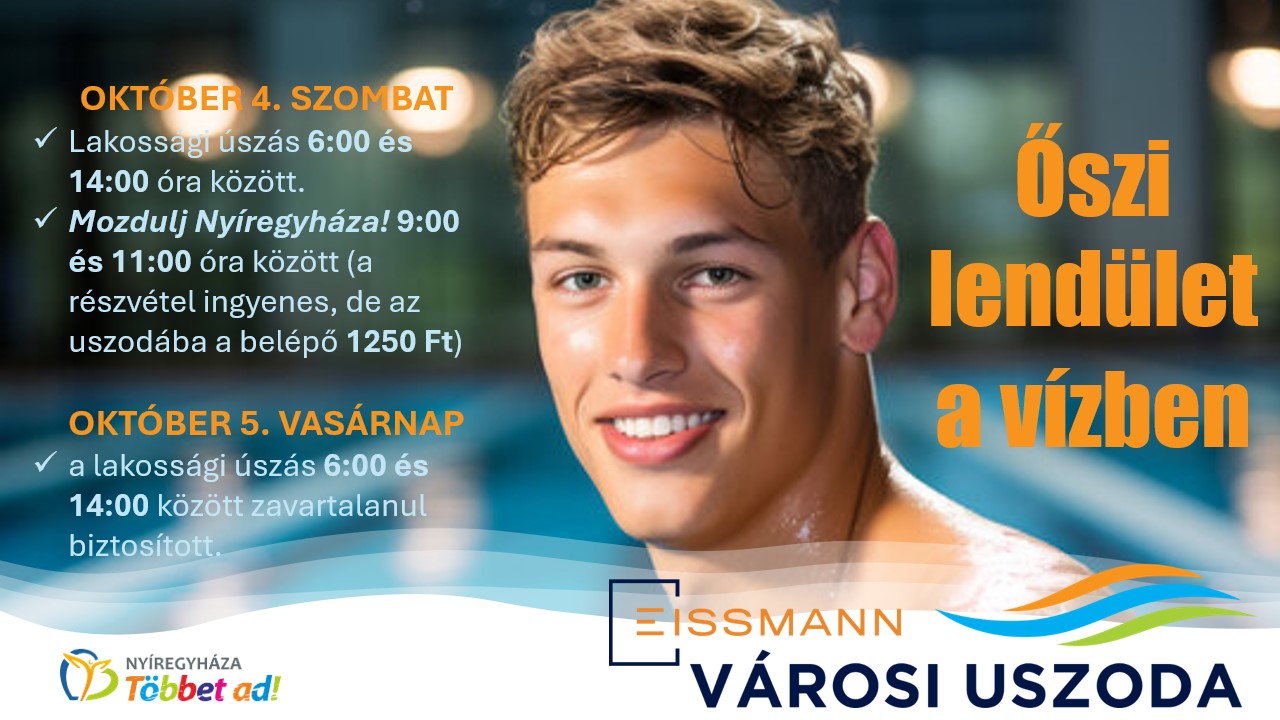 Autumn momentum in the water – weekend swimming and Mozdulj Nyíregyháza