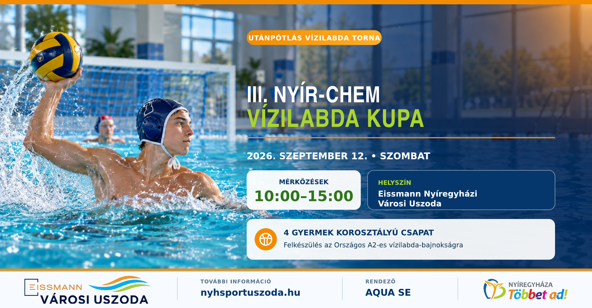 Young Water Polo Players Put Their Skills to the Test at the 3rd Nyír-Chem Cup